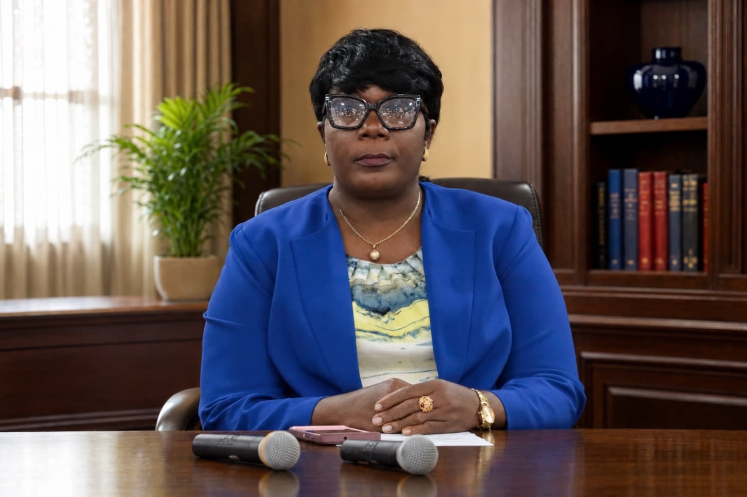 Yvrose Pierre dans un cadre de travail institutionnel